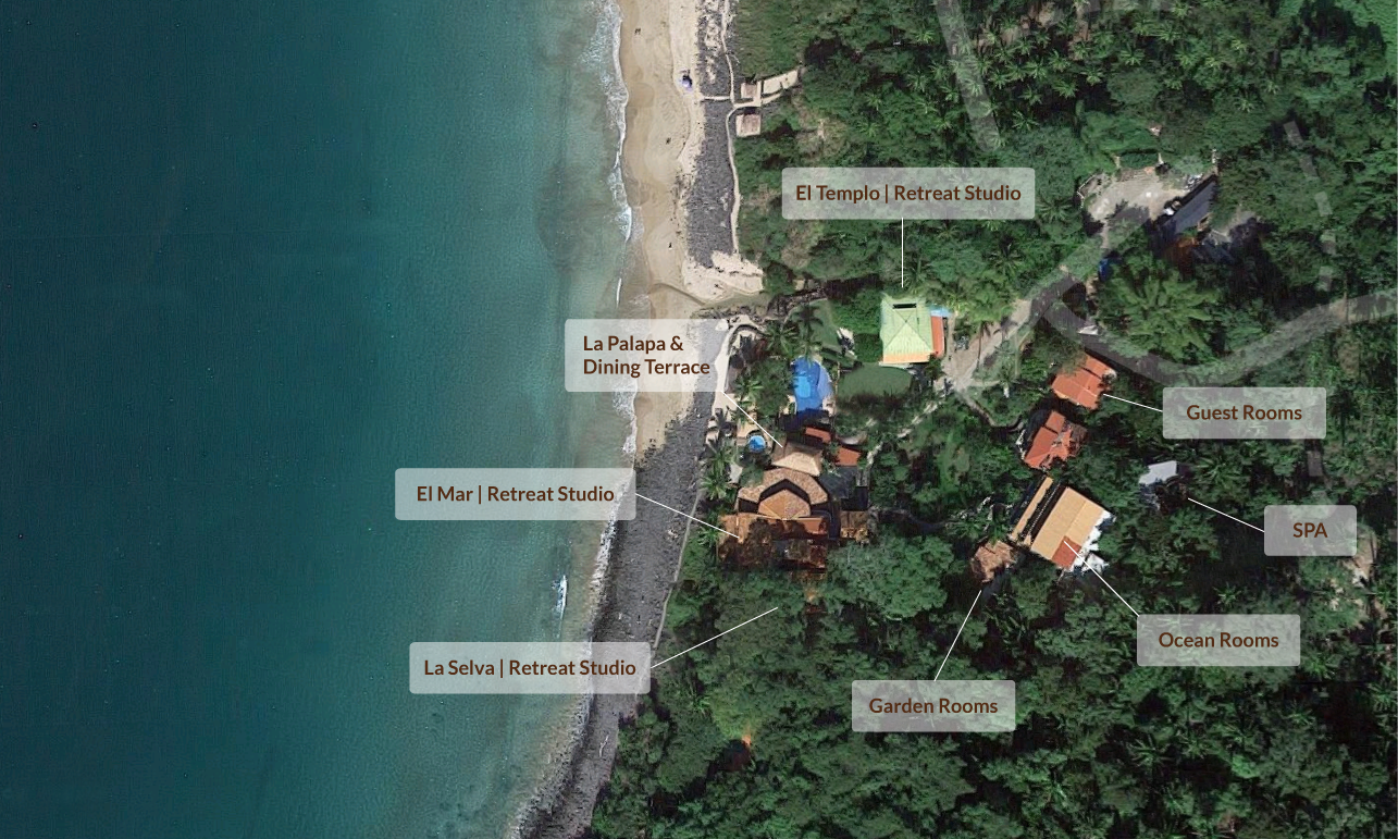 The Hotel / Resort as seen from above | Mar de Jade, Chacala, Mexico